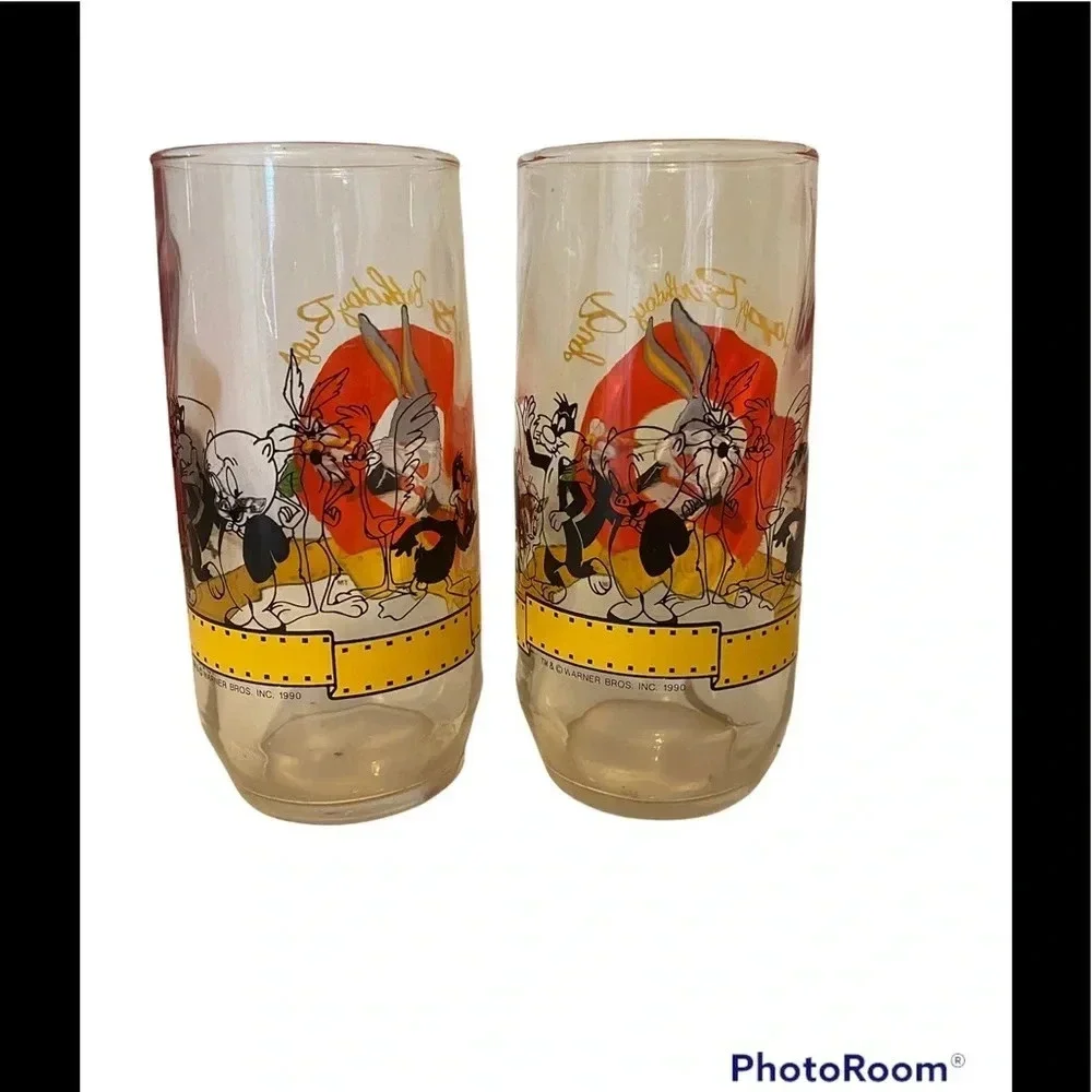 Vintage 50th Anniversary Happy Birthday Looney Tunes Bugs Bunny Glasses …
